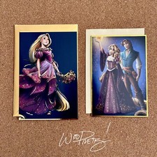 Image of 2019/2013 Disney Designer Princess Collection RAPUNZEL Art Note Card Masquerade
