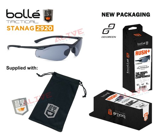 BOLLE CONTOUR Safety Glasses Clear Smoke ESP Lens Anti-Fog Anti-Scratch FREE Bag - Picture 11 of 35