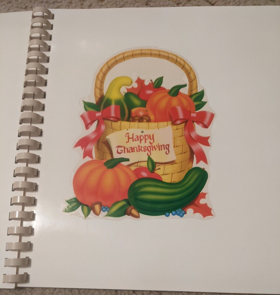 Vtg Window Vinyl Clings Storage Book With Various Clings; Valentine, Easter.. eBay