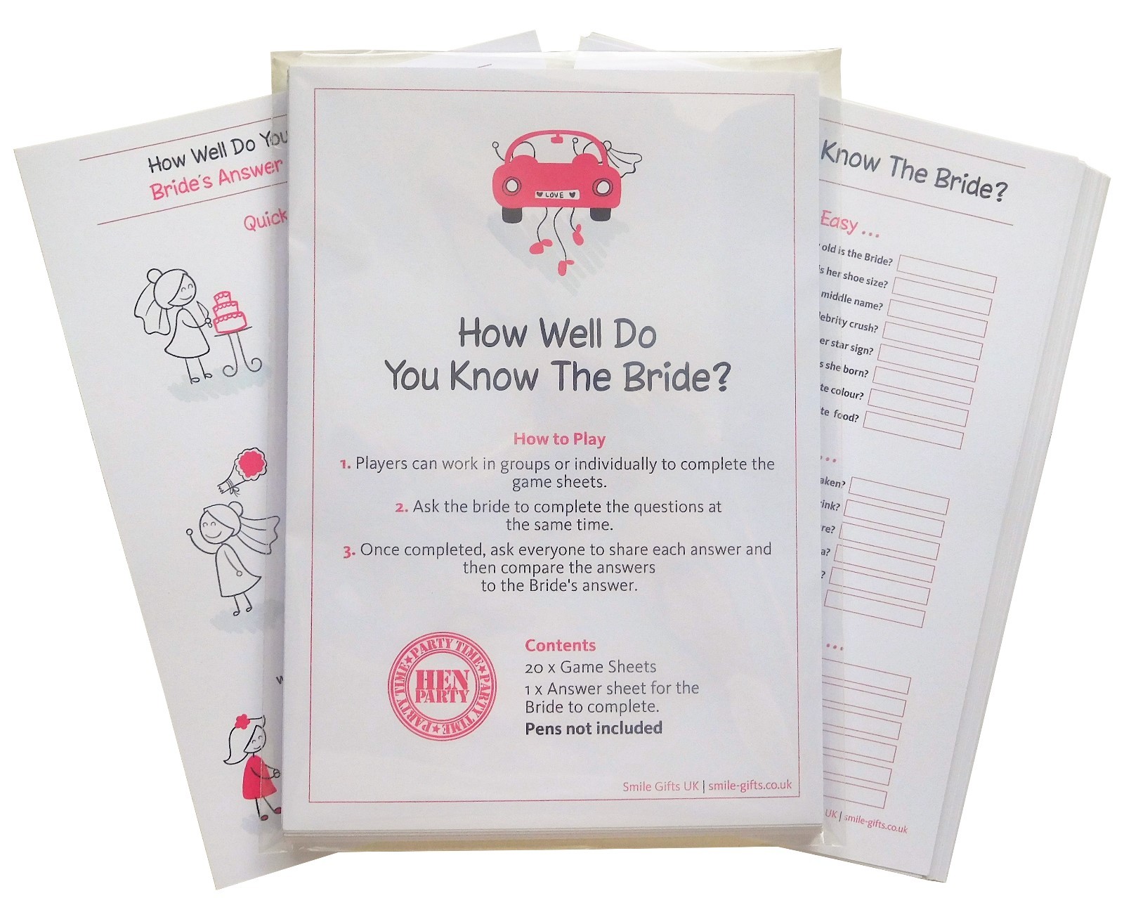 How Well Do You Know The Bride? Hen Night Quiz Game, Hen Party Game, Hen games