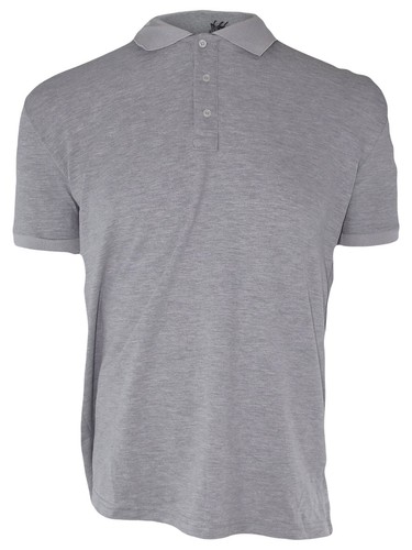 Polo Maglia Uomo Grigio Blu Scuro Bianco Regular Fit Cotone Piquet Made Italy - Picture 2 of 37