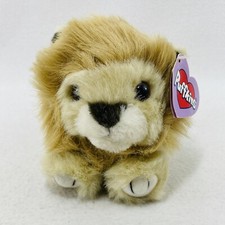 Vintage Swibco Puffkins Lancaster 6614 Lion Plush 5  Brown Toy Mini Small Fluffy