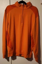 NWT Cutter & Buck Performance CB DryTec drk orange/light Quarter Zip Pullover XL