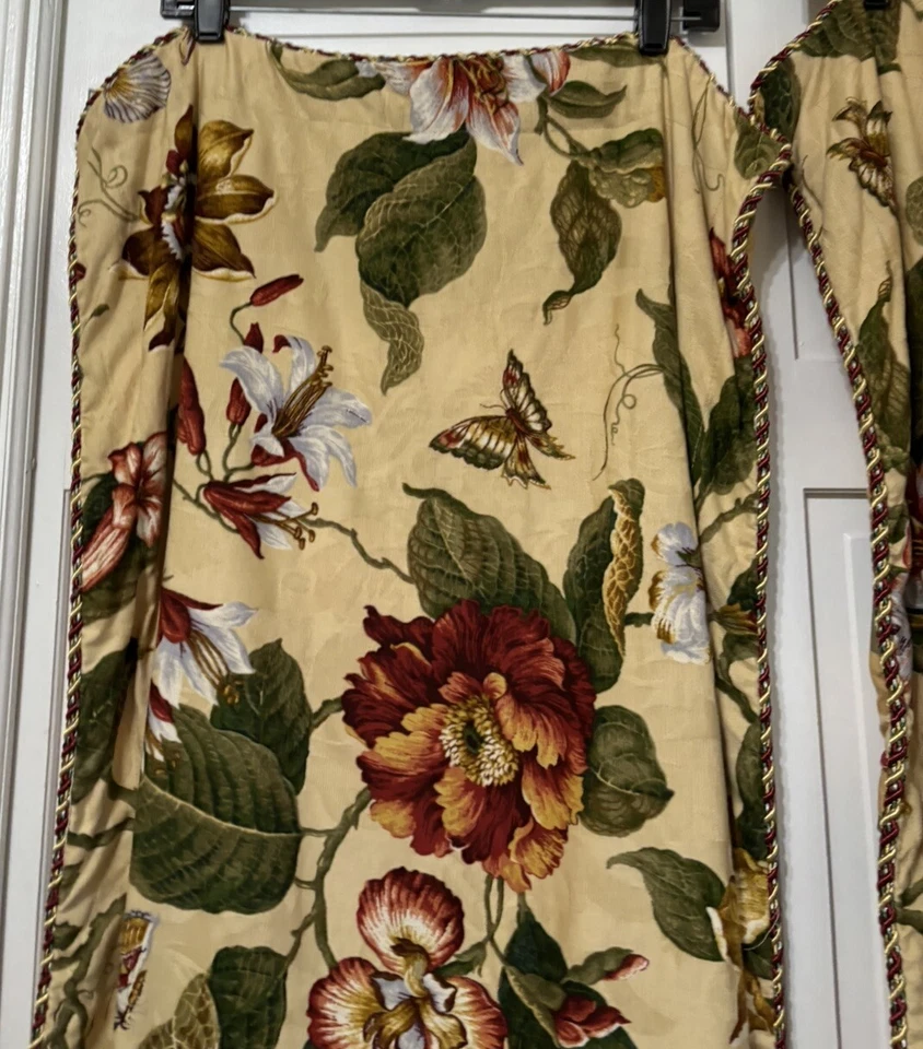 2 fundas de almohada Waverly King resortes de laurel brocado floral mariposa Foto 4 de 4