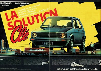 Werbung Advertising 079 1981 VW Golf D Universalschlüssel (2P) VW