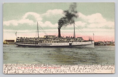 SS Ransom B Fuller Eastern Steamship Co Postcard