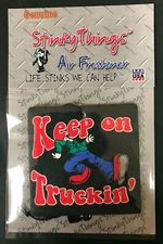 KEEP ON TRUCKIN' Car Air Freshener BUY 5 - Get 1 FREE ! Crumb Van Truck  rat rod