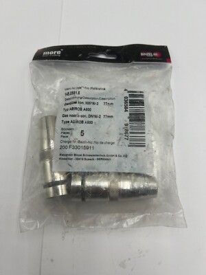 (QTY 5) Abicor Binzel MIG Conical Nozzle 5/8'' 145.0581.5 for ABIROB A500 Torches