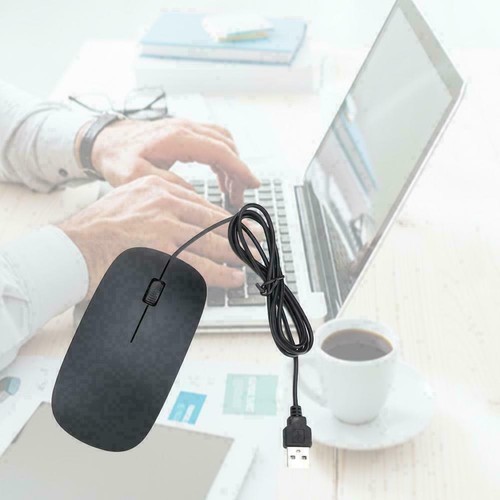 KABELGEBUNDENE OPTISCHE USB-MAUS für PC LAPTOP COMPUTER SCROLL Y LED RAD BEST ROT T9X7 - Bild 6 von 12