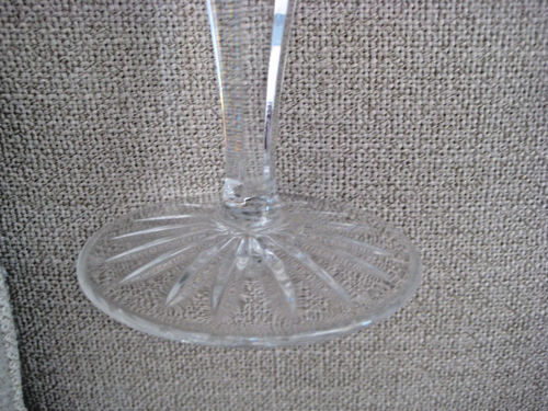 Set 2 portacandele vintage cristallo trasparente alto 6" conico - Foto 5 di 11