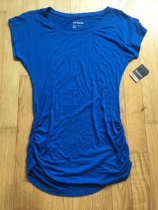 light blue running shirt