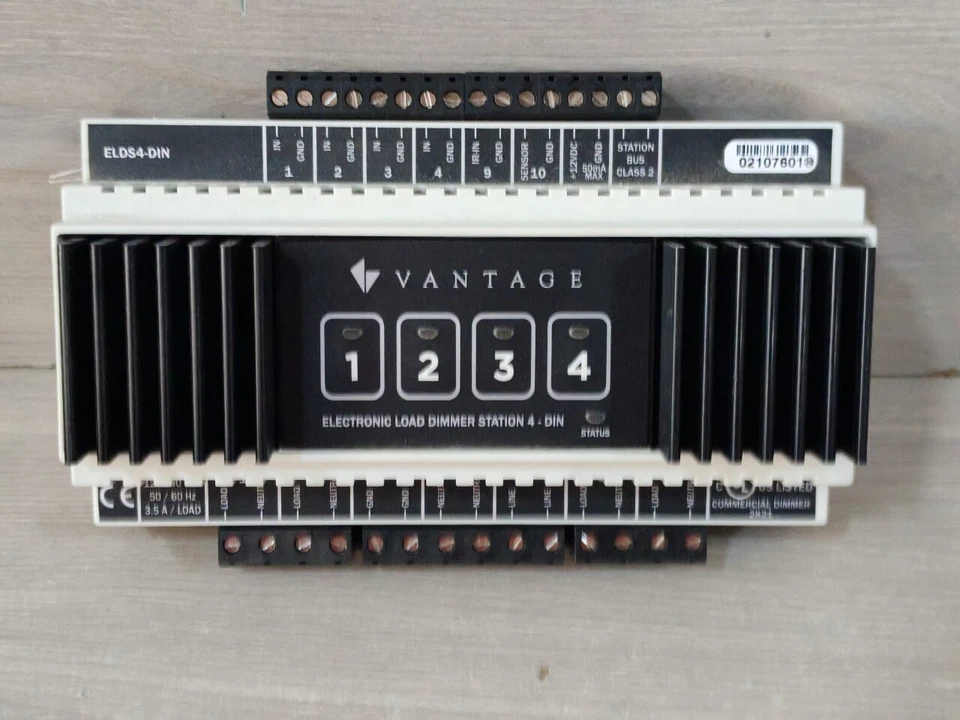 VANTAGE CONTROLS ELDS4-DIN ELECTRONIC LOAD DIMMER STATION 4-DIN - W/ FILTHY BOX - Image 2 of 4