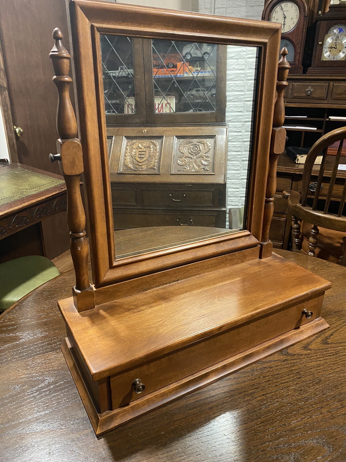 Ethan Allen Heirloom Maple Nutmeg Dresser Vanity Mirror eBay
