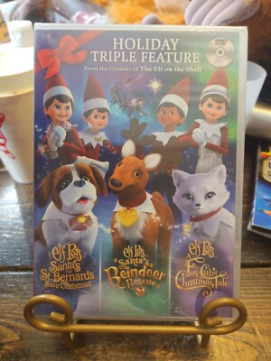 ELF PETS CHRISTMAS HOLIDAY TRIPLE FEATURE - Cat Reindeer Dog DVD NEW/SEALED