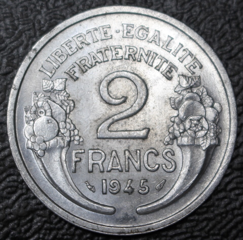 1945 FRANCE - 2 FRANCS - ALUMINUM-MAGNESIUM - Nice | eBay