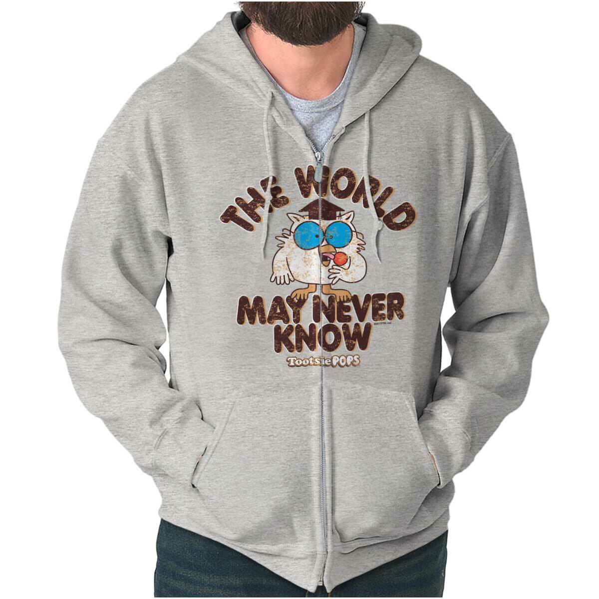 Tootsie Pop Mr Owl The World May Never Know Sweatshirt Zip