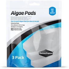 Seachem Algae Pads 3 Pack Non-Scratch Safe for Glass & Acrylic Aquariums