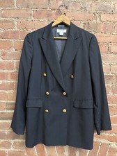 Vintage Brooks Brothers Womens Jacket, Sz 10, Navy 100 Loro Piana Wool Italy