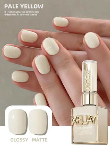 Hellgelber Gel Nagellack 15ml UV LED Soak Off Glossy Matte Finish - Bild 2 von 8