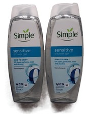 SIMPLE SENSITIVE SHOWER GEL 2 X 450ml POST FREE! 9.21 per litre