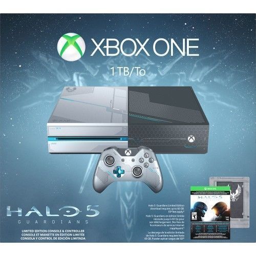 Consola Microsoft Xbox One Halo 5: Guardians Edición Limitada 1 TB Negra y Plateada - Imagen 1 de 1