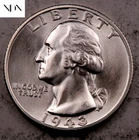 1943-D Washington Quarter - Gem BU - 90% Silver