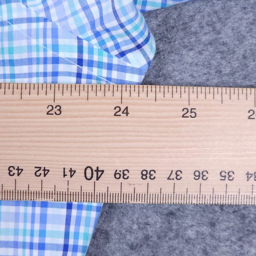 Ralph Lauren Shirt Mens Large Blue Plaid Check Long Sleeve Non Iron Preppy - Picture 9 of 15