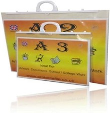 A4+ A3 A2,A1 Strong Clear Handle Carry File Case Folder Folio Portfolio Artwork