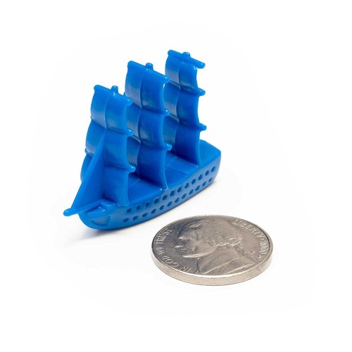 Napoleonic Miniature Navy Sailing Ships: Plastic Sailboat Figurines: Red, Blu... - Picture 2 of 2