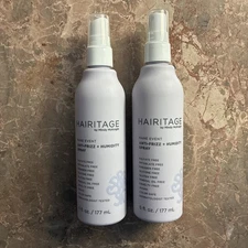 Lot Of 2 Hairitage Mane Event Anti-Frizz + Humidity Spray, 6oz Each Free Ship