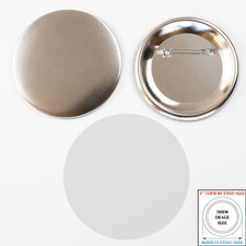 100 Sets/Pack 3" 75mm Badge Metal Base Pin Back Button Parts for Badge Making