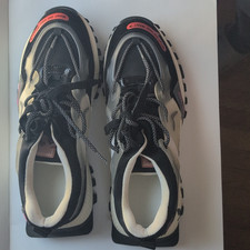 PUMA Mens Black/White/Gray/Pink Lace-Up Low T...