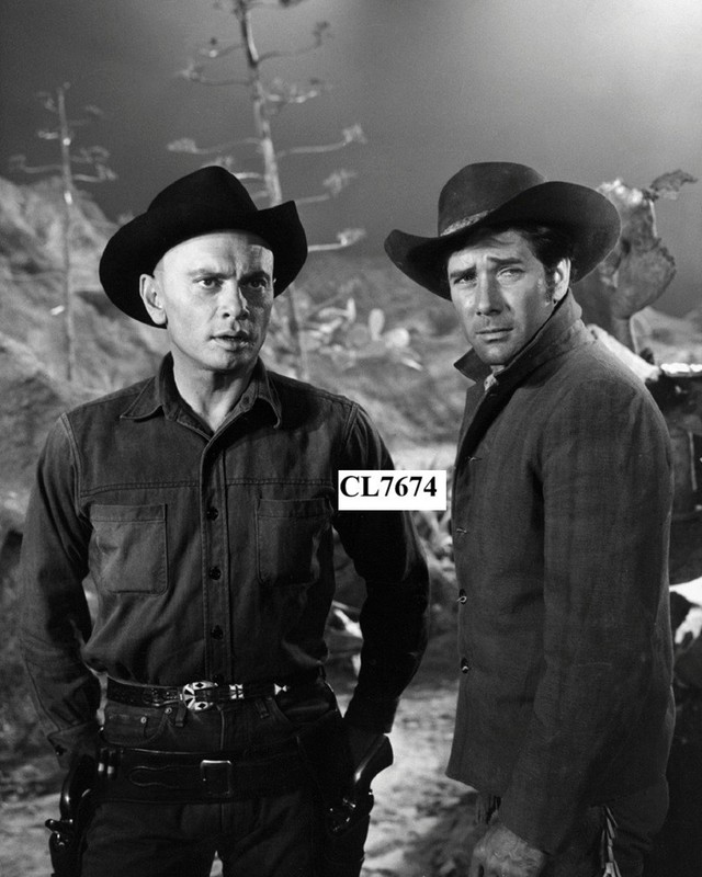 Robert Fuller and Yul Brynner in the Movie "The Magnificent Seven" Photo