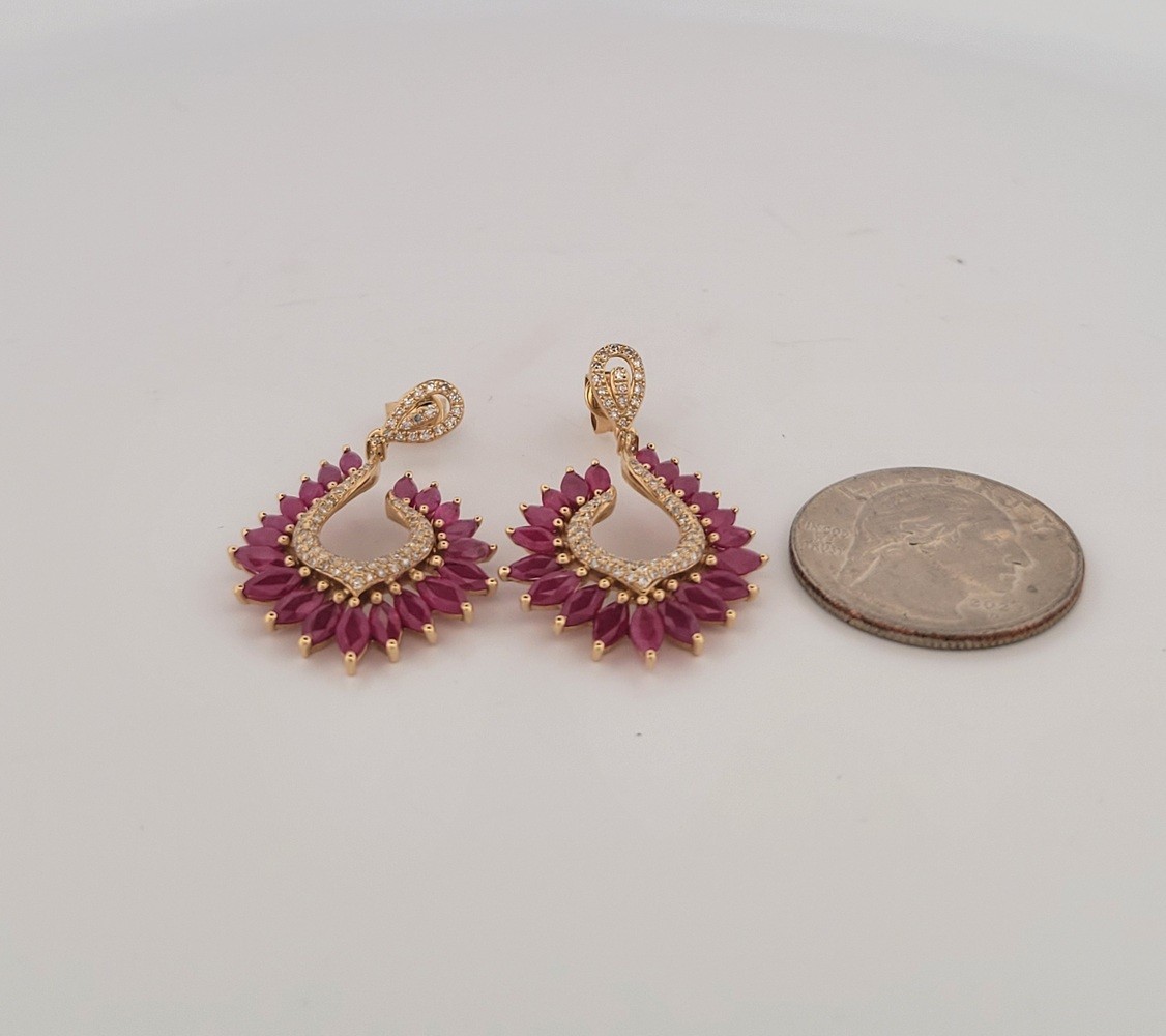 Effy Jewelry - Ruby Royale - Ruby and Diamond Ear… - image 5