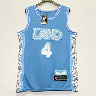 Evan Mobley #4 Light Blue Embroidered Jersey Sizes S-2XL
