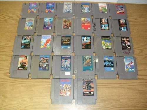 Lot of 26 NES games! Mario Bros Batman Ghosts & Goblins TMNT Spy Hunter Rambo 12