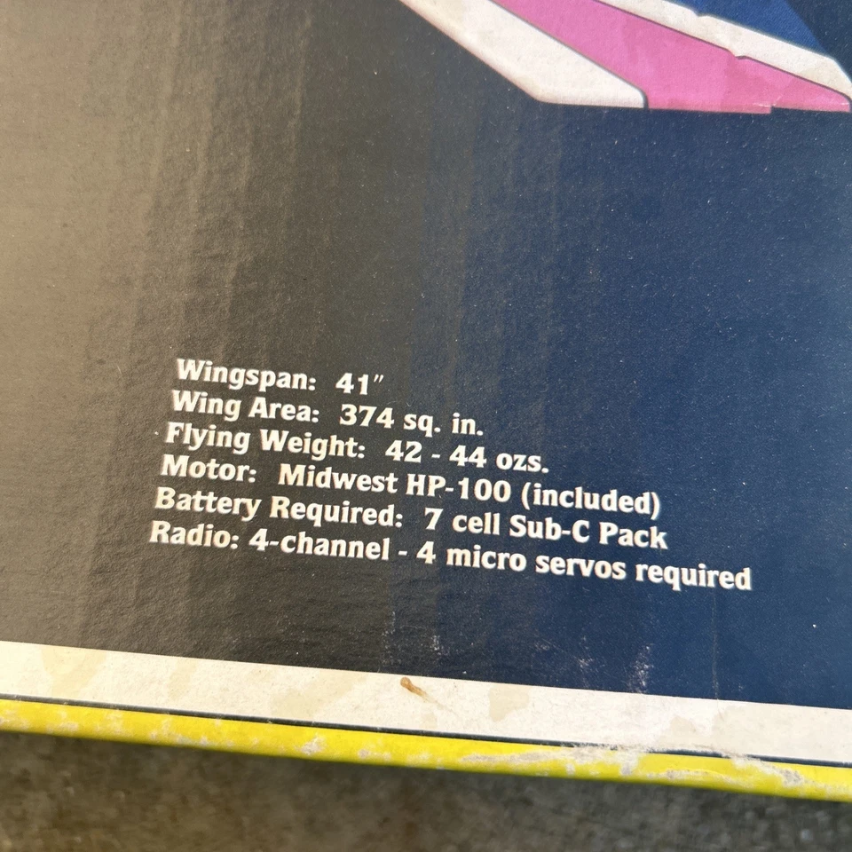 VTG  Midwest Electric Hots RC Model Airplane Kit. Open Box. - Image 3 of 4