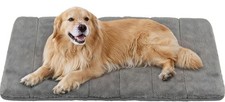 Dog Crate Pad X Large Dog 41x27 Memory Foam Washable Anti-Slip Mat Grey