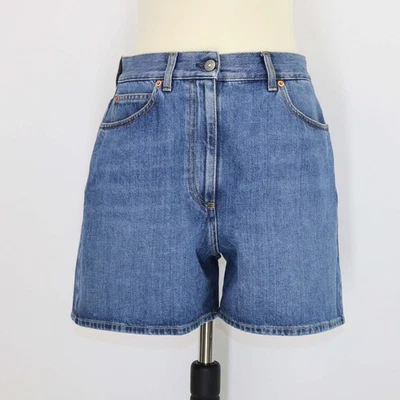 Short Gucci Blue Denim Horsebit Details - Photo 1/4