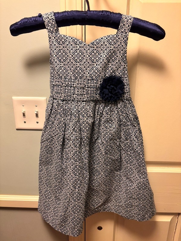 Special Occasion by Marmellata Navy/White Dress With Zinnia Size 6x - Preowned