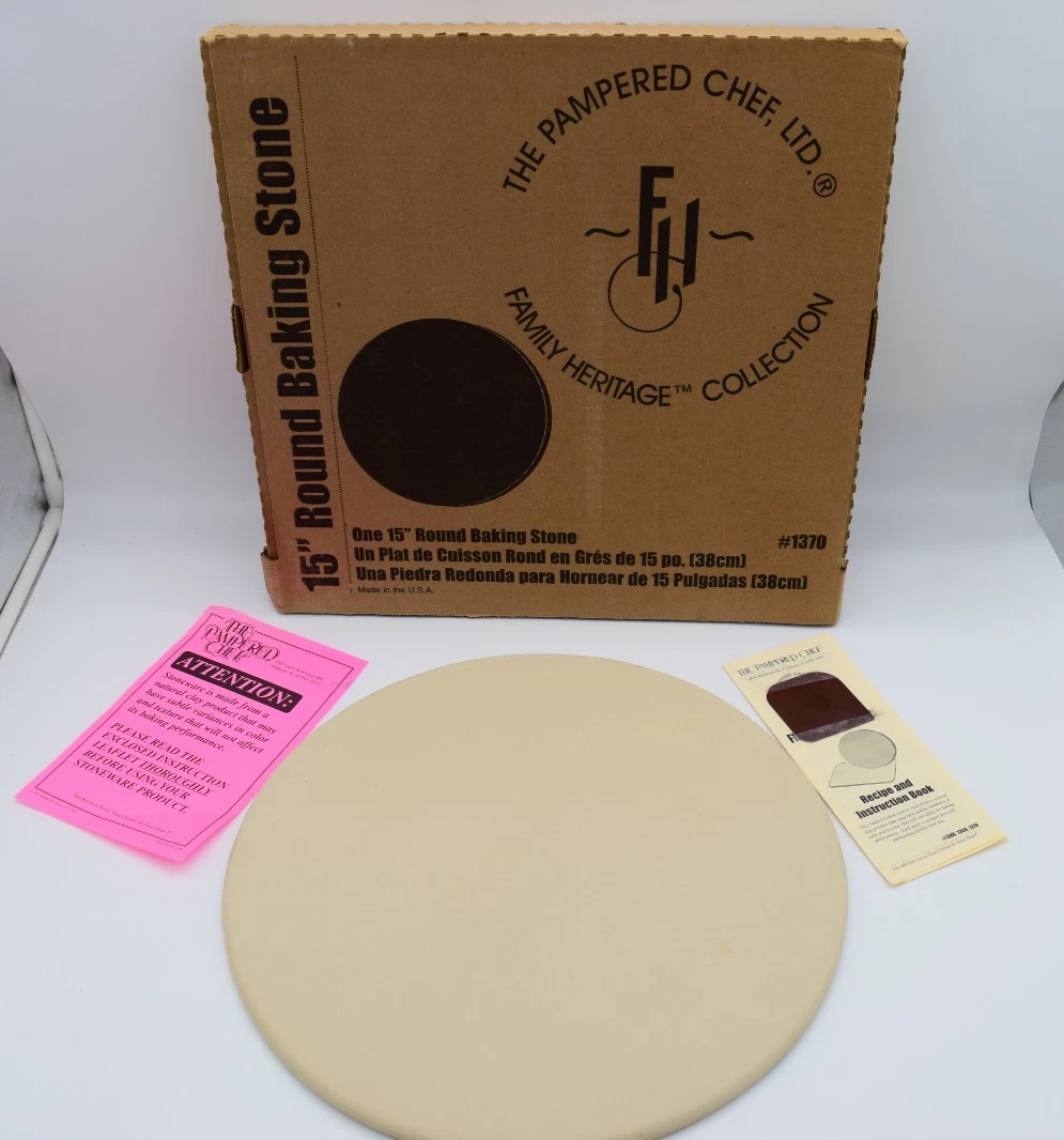 New! Pampered Chef Large 15” Round Baking Stone #1370 Family Heritage Pizza
Opens in a new window or