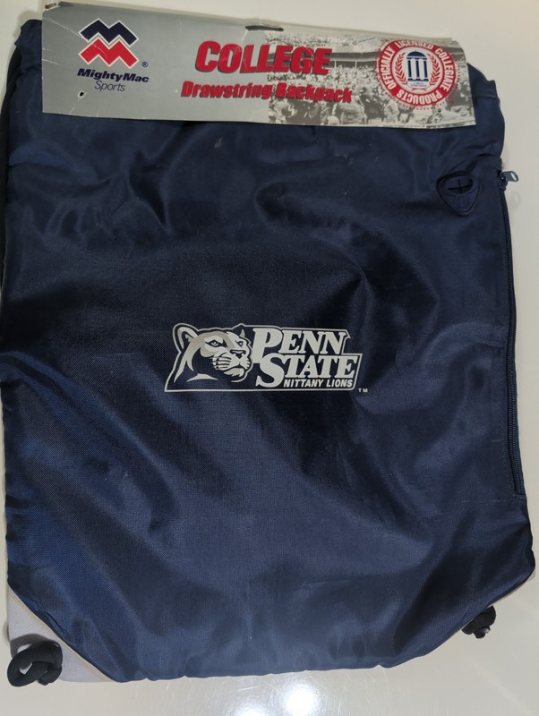 NCAA Penn State Nittany Lions Collegiate Drawstring Backpack MightyMac NEW