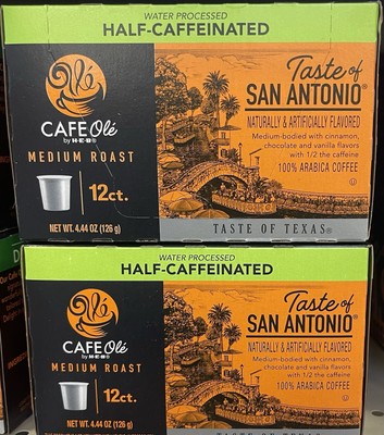 Taste Of San Antonio Half-Caf Coffee. 2 Boxes. Cafe Ole Heb