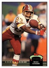 Ricky Sanders 1992 Stadium Club #223 Washington Redskins Football *260B