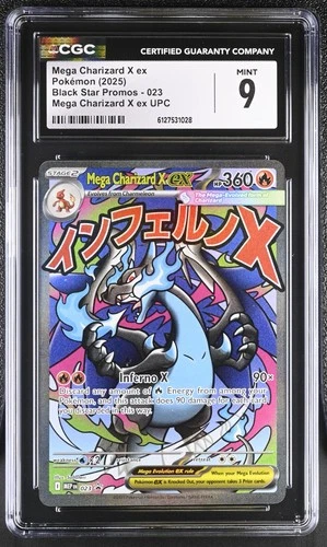 CGC 9 MINT Mega Charizard X ex MEP 023 UPC Black Star PROMO Pokemon Card
