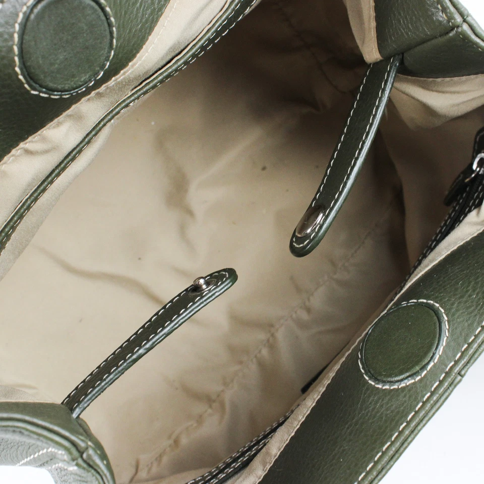 Nuevo Bolso de Hombro Tignanello Bosque Verde Cuero Genuino Doble Asa  Foto 3 de 4