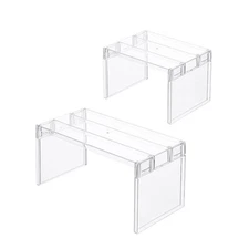 Refrigerator Organizer Shelf Rack Stackable Clear Storage Rack for Cabinet