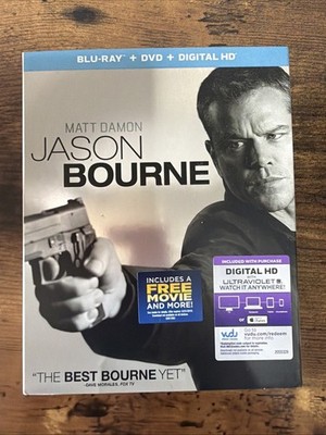 Jason Bourne (Blu-ray And DVD, 2016) Complete Works W/Slipcover Matt Damon