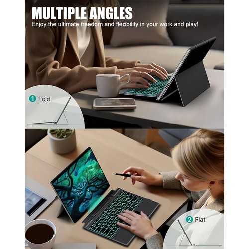 Wireless Keyboard Backlit Type Cover Magnetic for Microsoft Surface Pro 7/6/5/4 - Picture 13 of 24