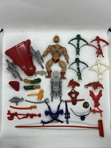 Vintage 1980s Masters Of The Universe & He-Man Accessories Lot Weapons Parts
